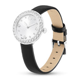 Matrix Tennis watch, Swiss Made, Leather strap, Black, Stainless Steel
